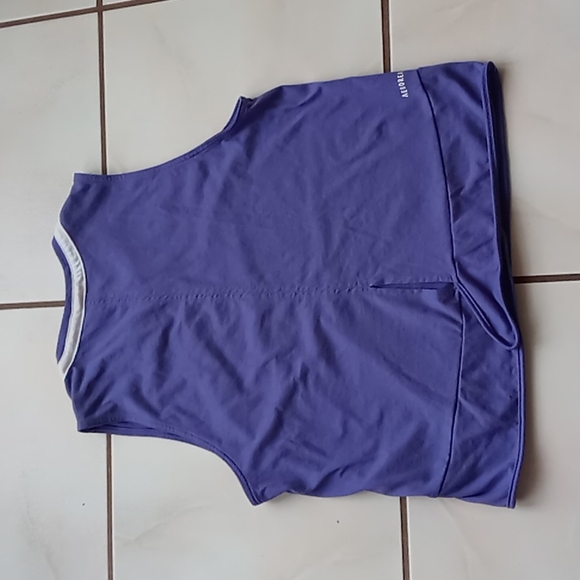 ADIDAS NWOT WOMEN'S PERI WINKLE BLUE w WHT TRIM- STYLE PRIME GREEN- AEROREADY M - Picture 4 of 15